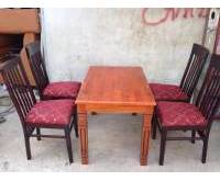 Bộ bàn ghế nhà hàng gỗ (4 ghế)